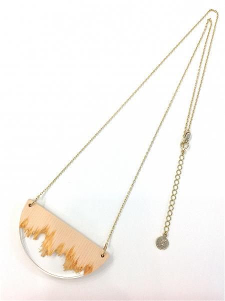nooca 半円 折木 necklace(ヒノキ)